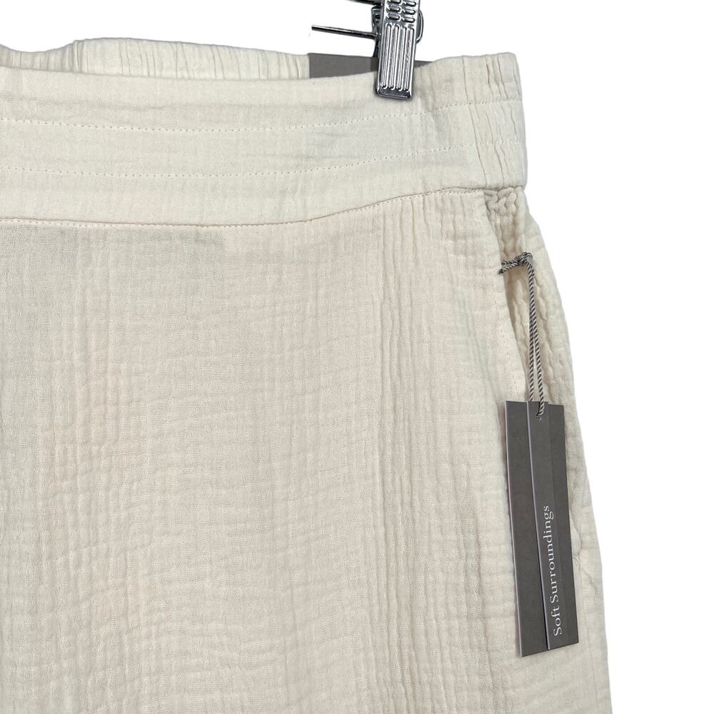 NEW Soft Surroundings Womens Size Large 14/16 Beach Bound Gauze Crop Pants - Picture 7 of 9